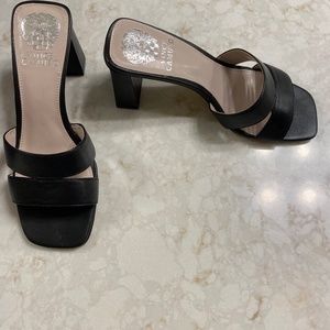 Vince Camuto Tathela Leather Heeled Sandal Size 6M